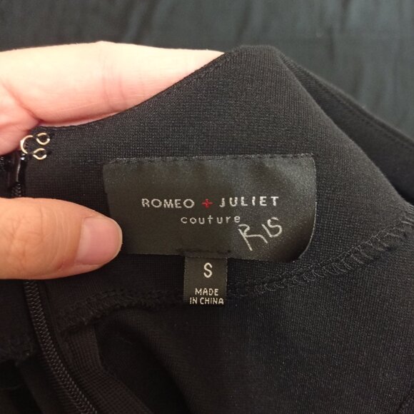 Romeo & Juliet Couture Women's Size Small S Short Sleeve Black Dress - Picture 3 of 6